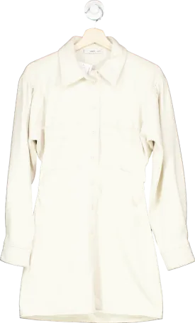 MANGO Ivory Shirt Dress UK S
