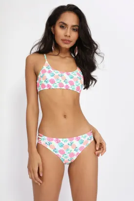 Multi Pineapple Print Bikini Top