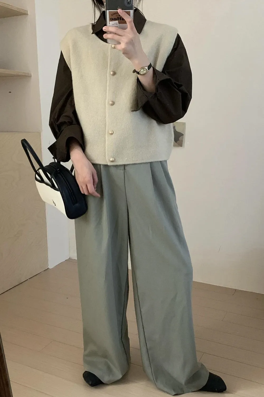 O-Neck Knitted Sleeveless Vest Sweater