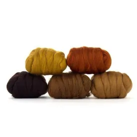 Paradise Fibers Mixed Merino Wool Bag - Barky Brown