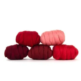 Paradise Fibers Mixed Merino Wool Bag - Rosy Red
