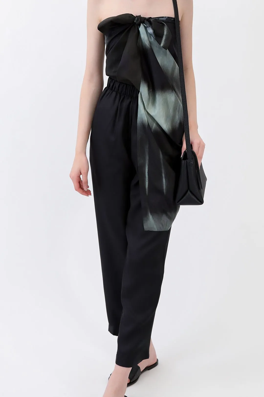 PAZ SILK TWILL NARROW LEG PANT