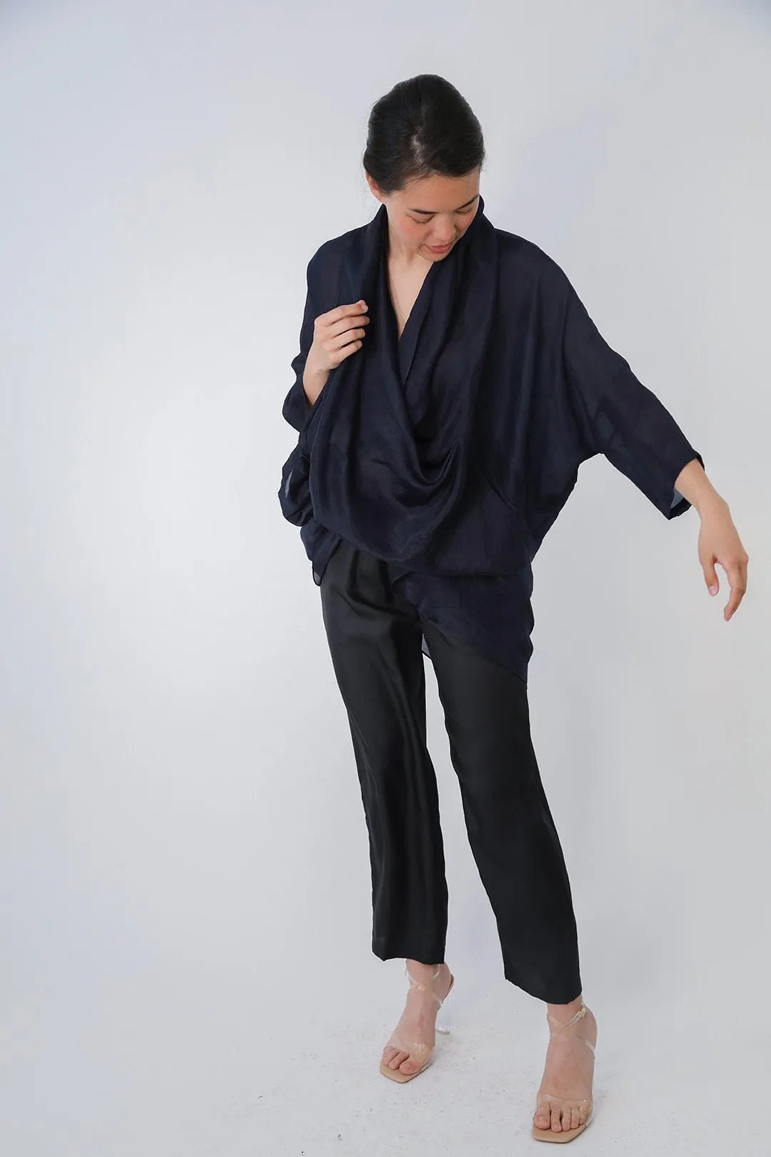 PAZ SILK TWILL NARROW LEG PANT