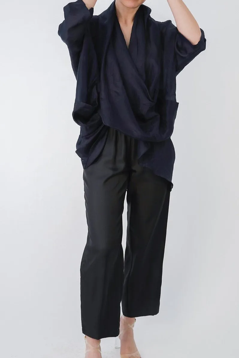 PAZ SILK TWILL NARROW LEG PANT