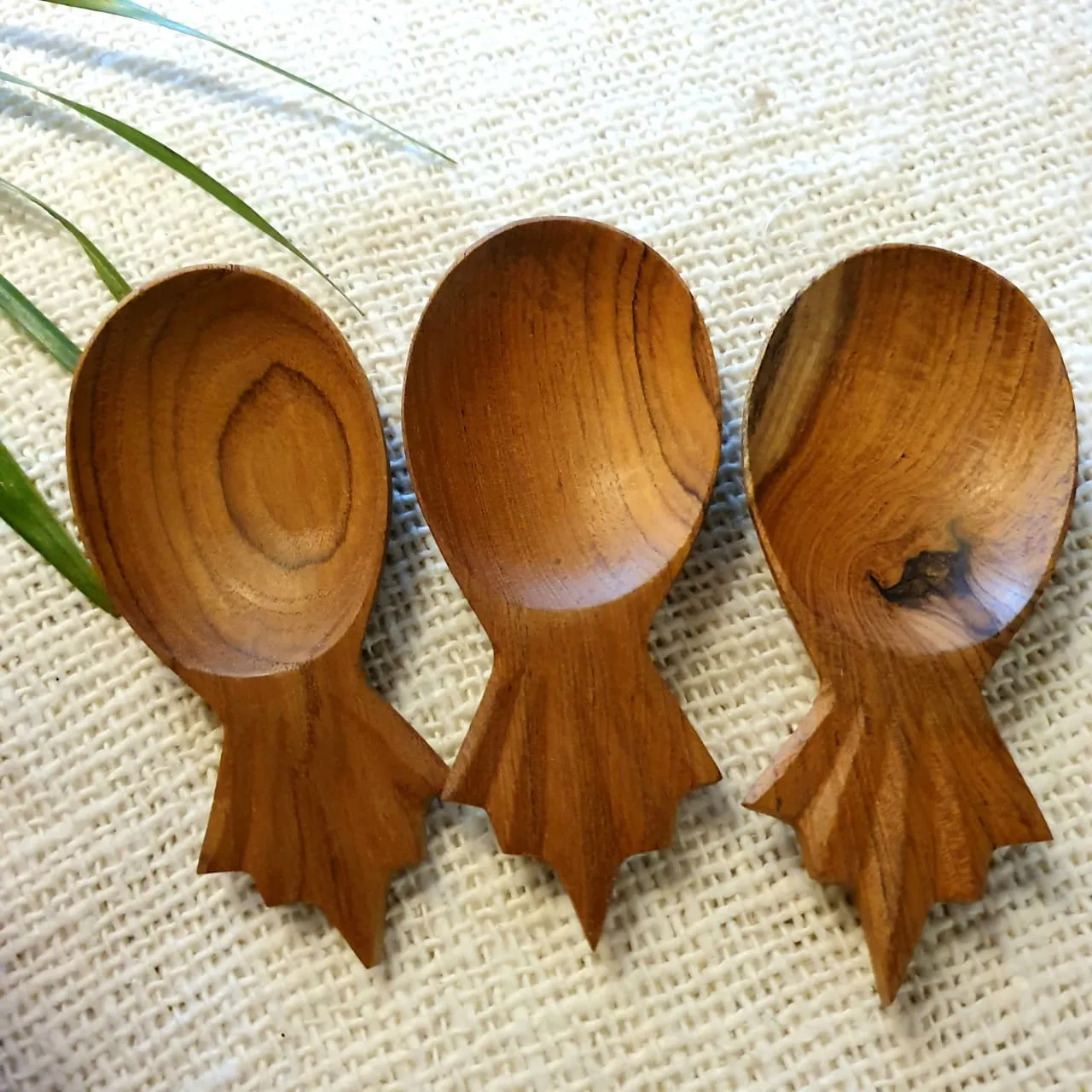 Pineapple Shaped Teak Sauce Bowls