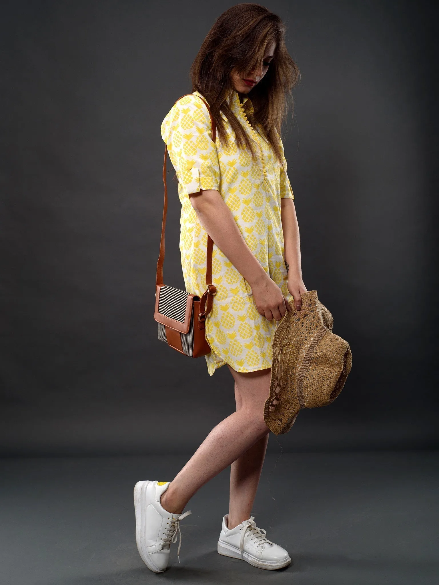 Pineapple T-shirt Dress