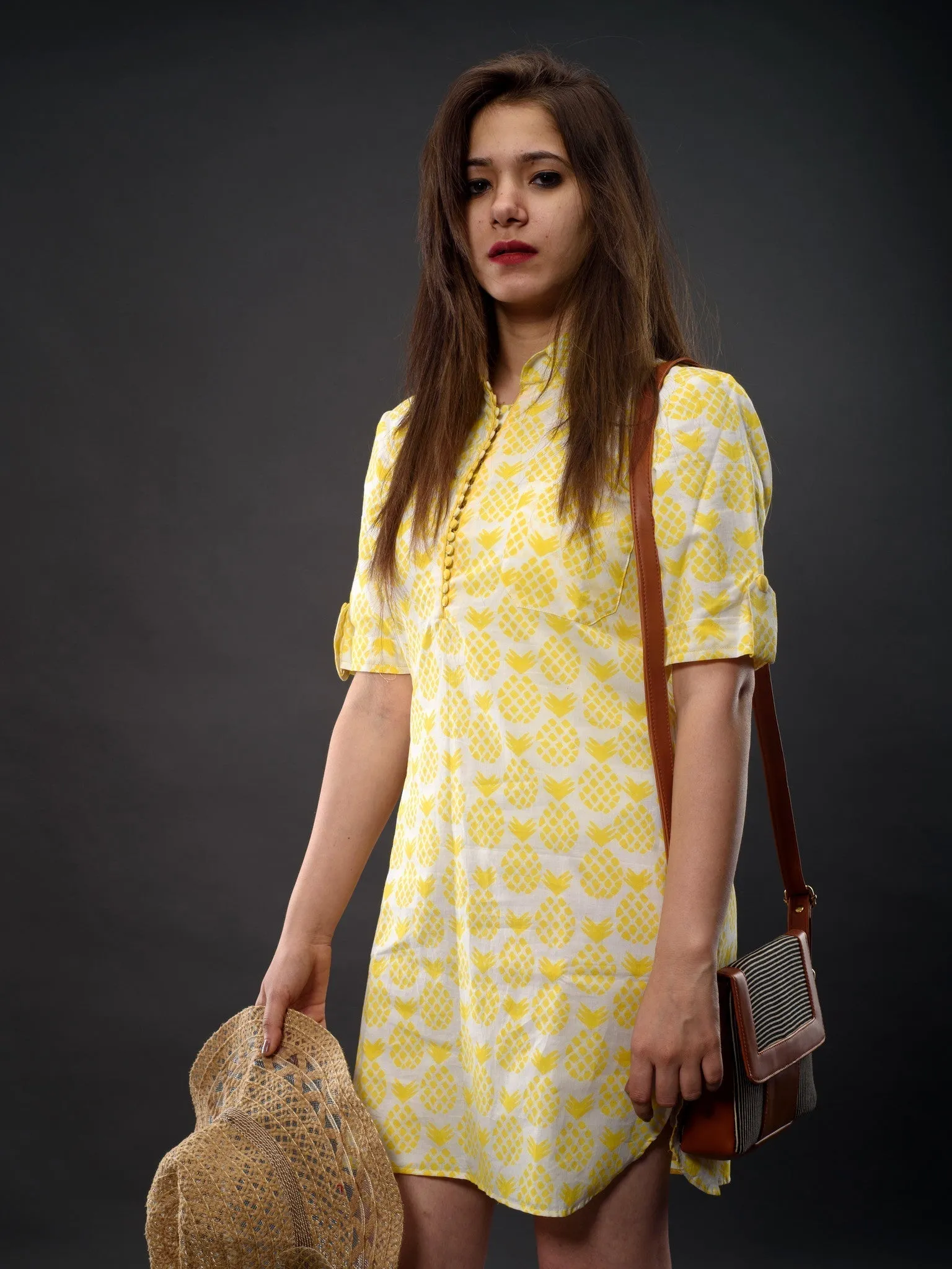 Pineapple T-shirt Dress