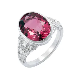 Pink Tourmaline & Diamond Ring   WPR38