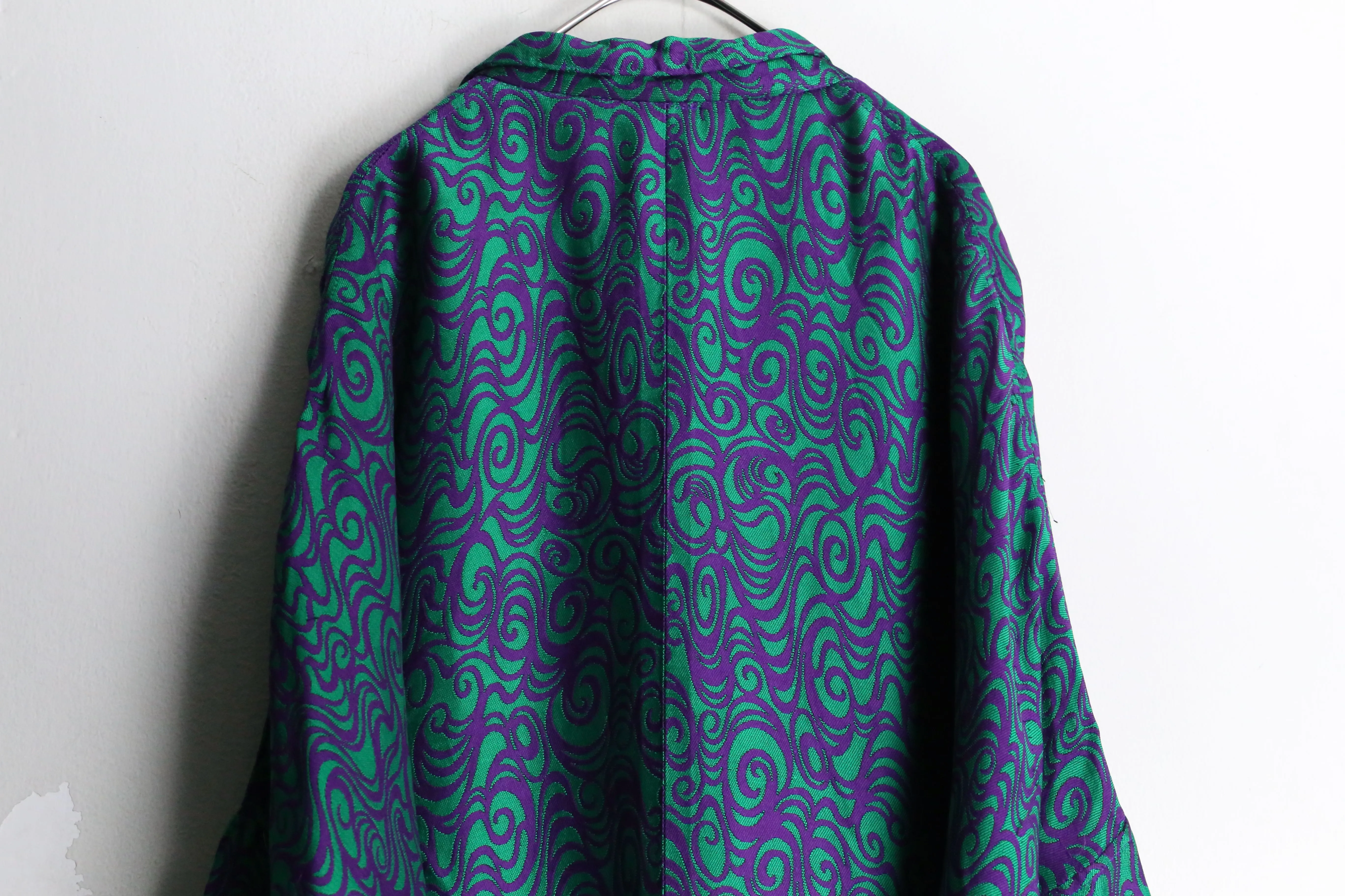 psychedelic color swirl pattern easy tailored jacket