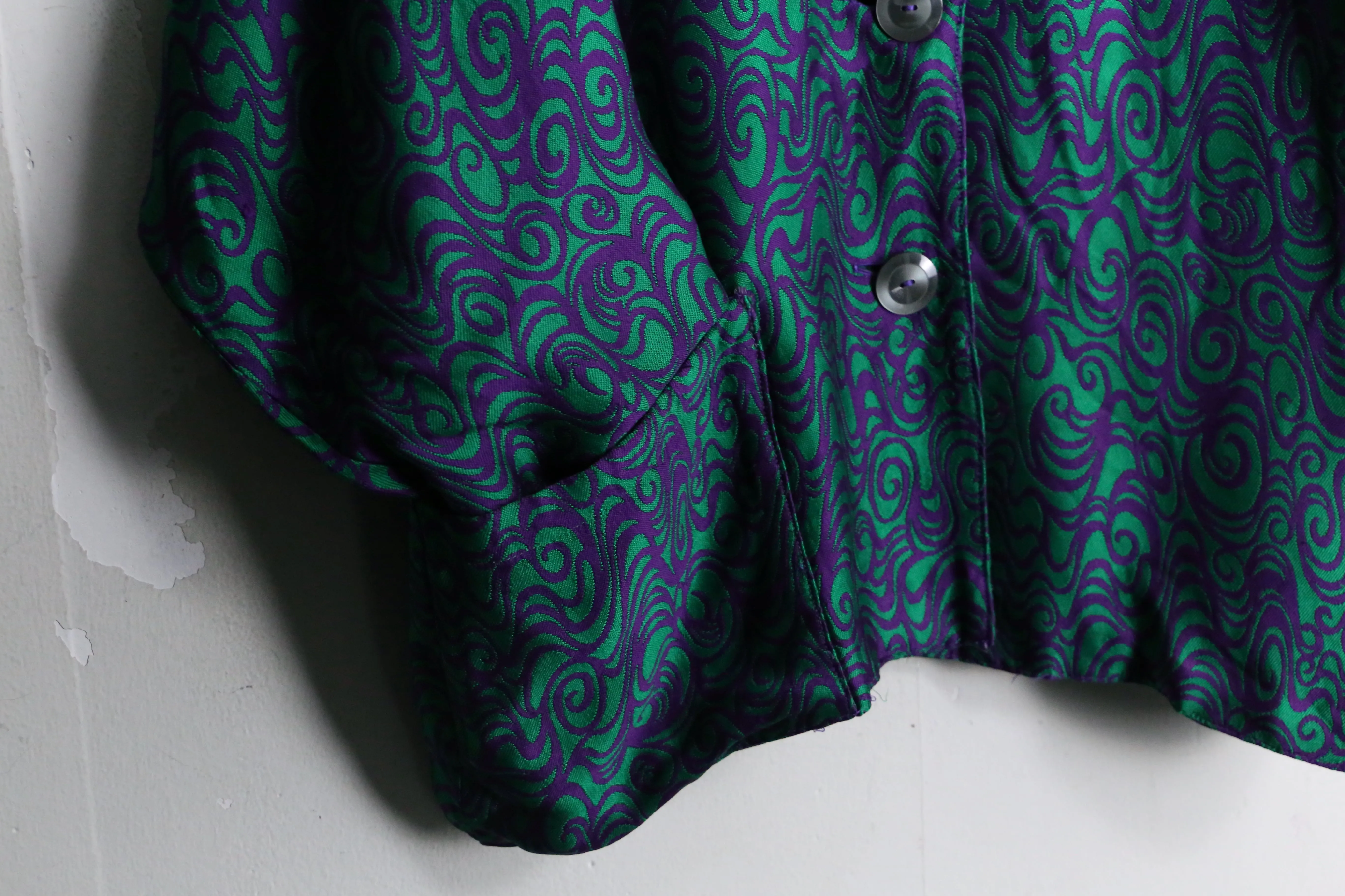 psychedelic color swirl pattern easy tailored jacket