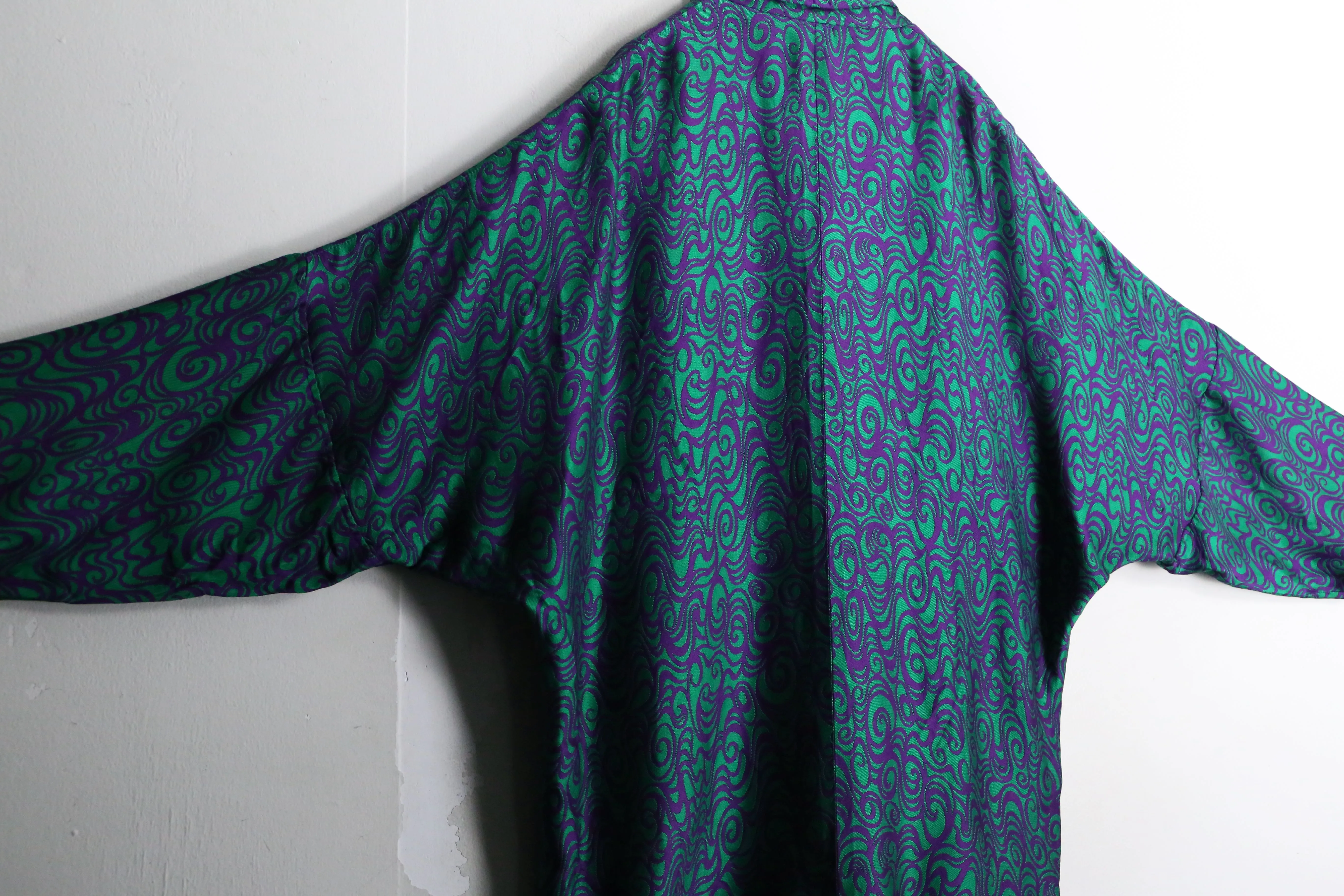 psychedelic color swirl pattern easy tailored jacket