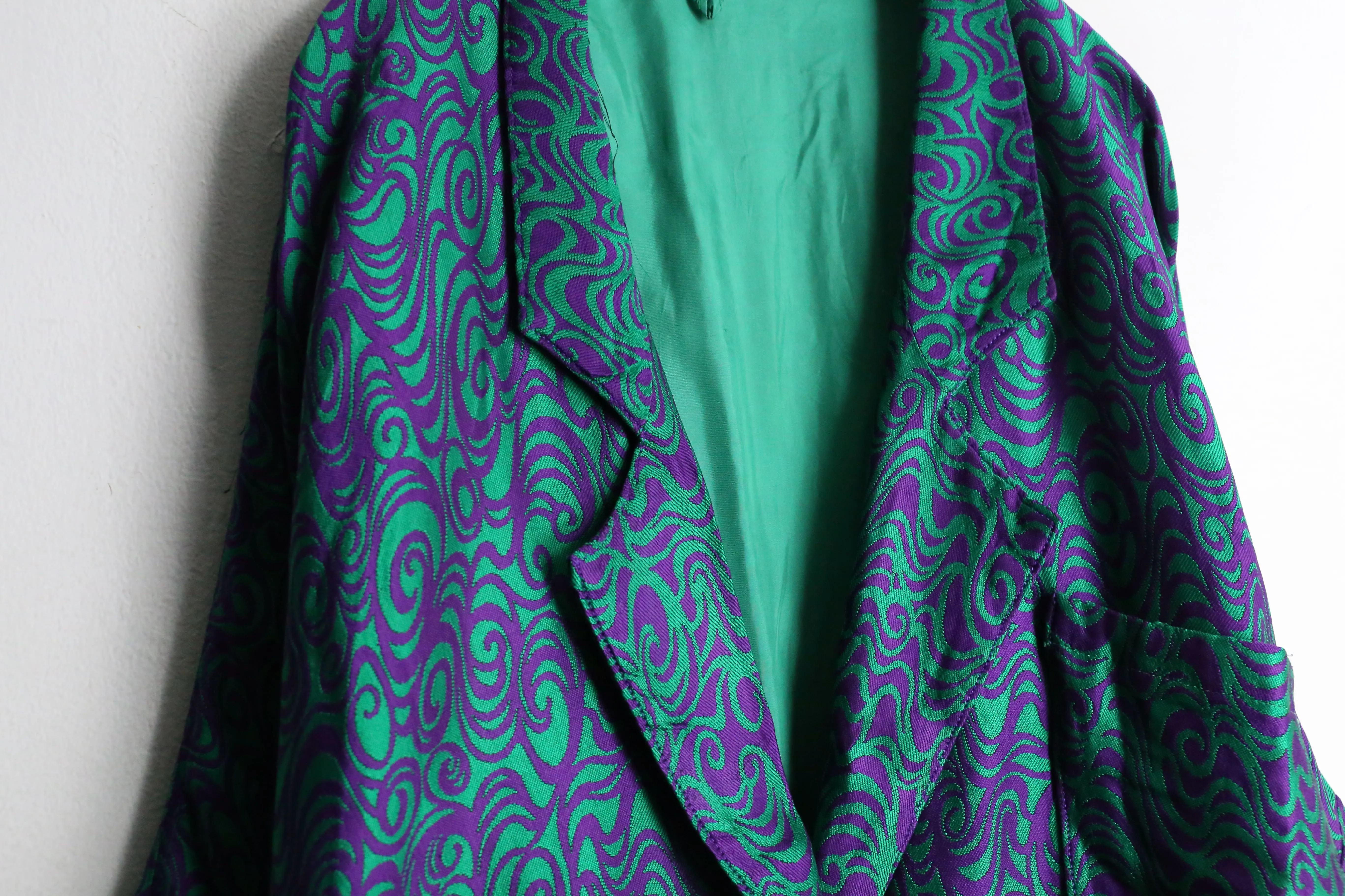 psychedelic color swirl pattern easy tailored jacket