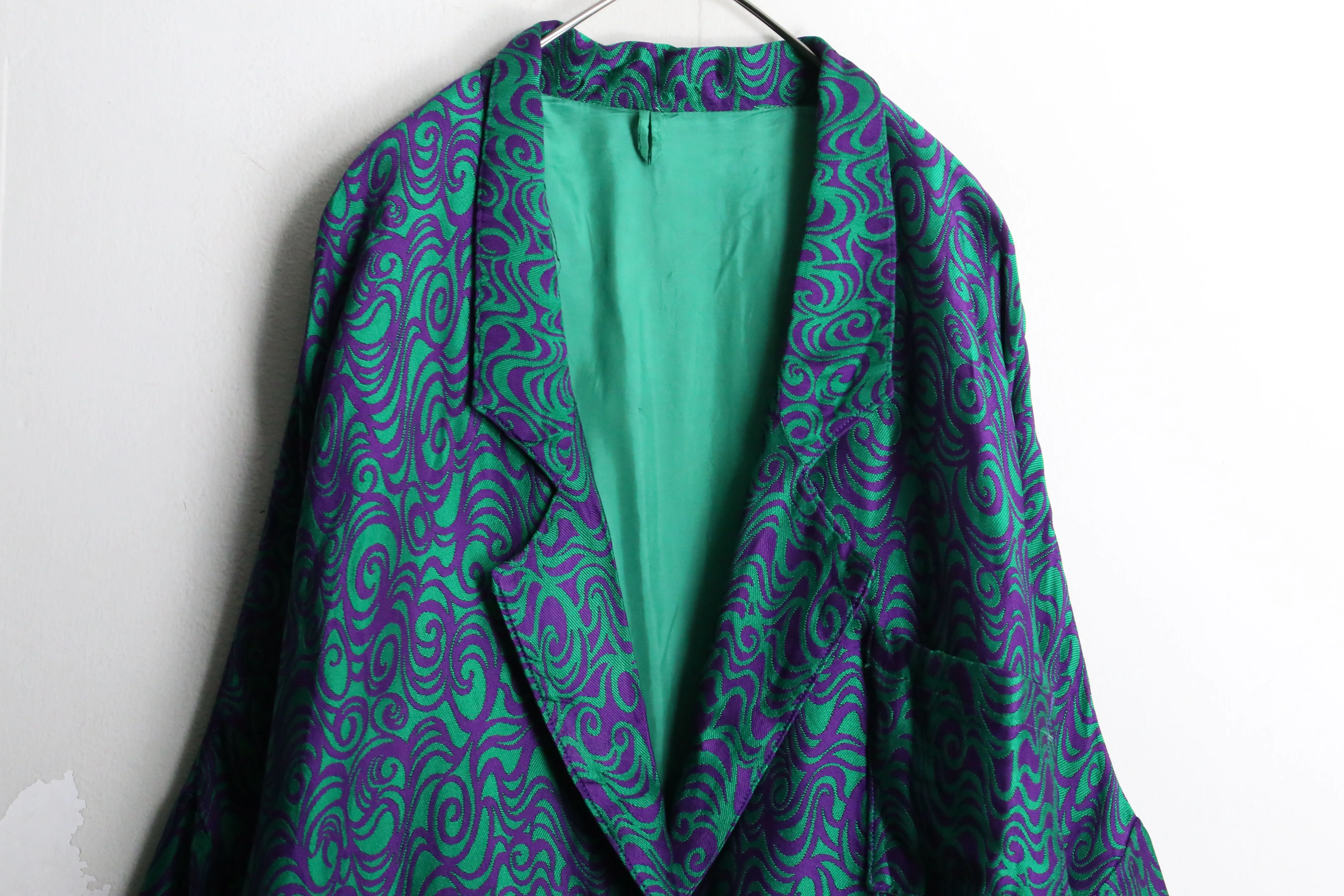 psychedelic color swirl pattern easy tailored jacket
