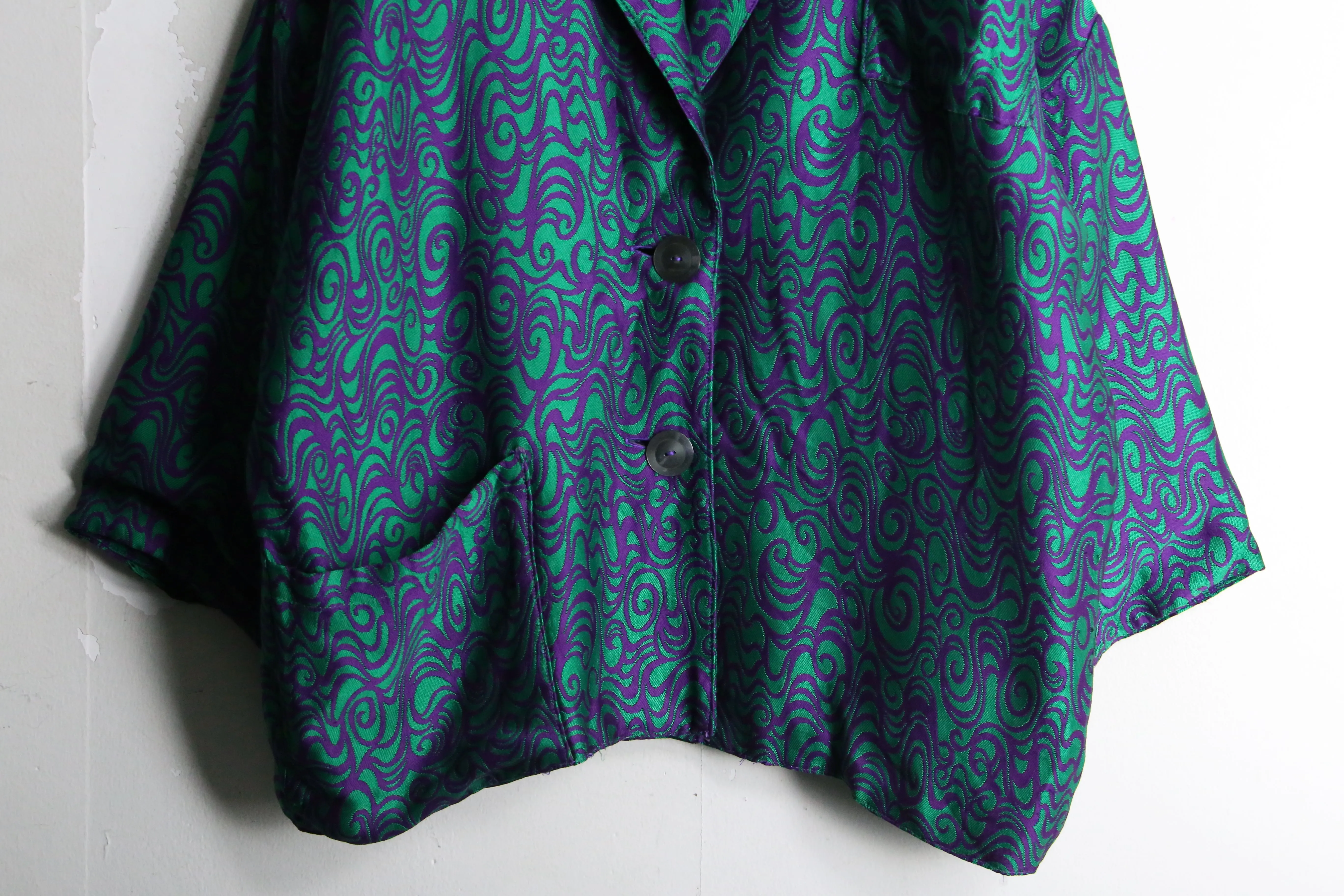 psychedelic color swirl pattern easy tailored jacket