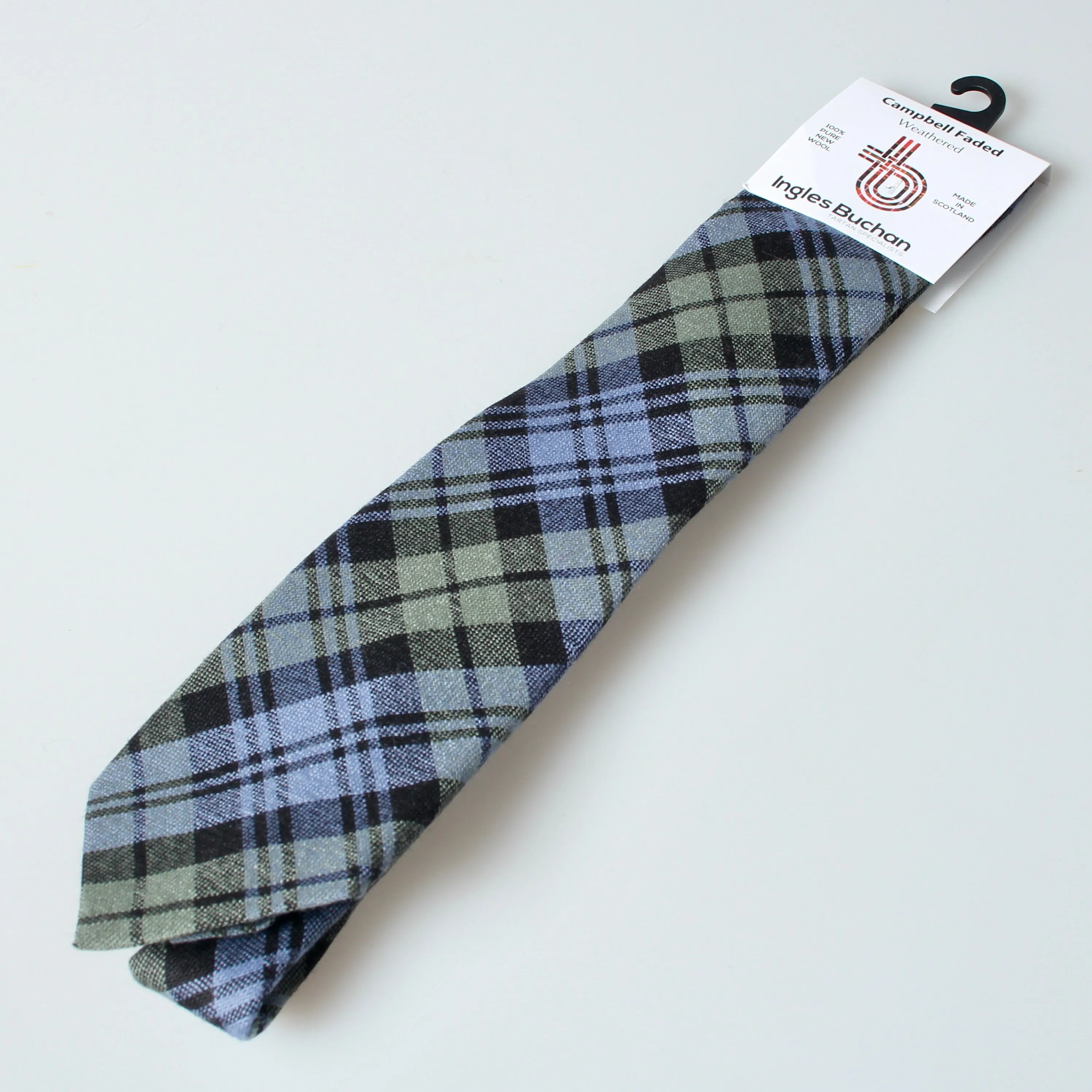 Pure Wool Tie in Campbell Faded Weathered Tartan