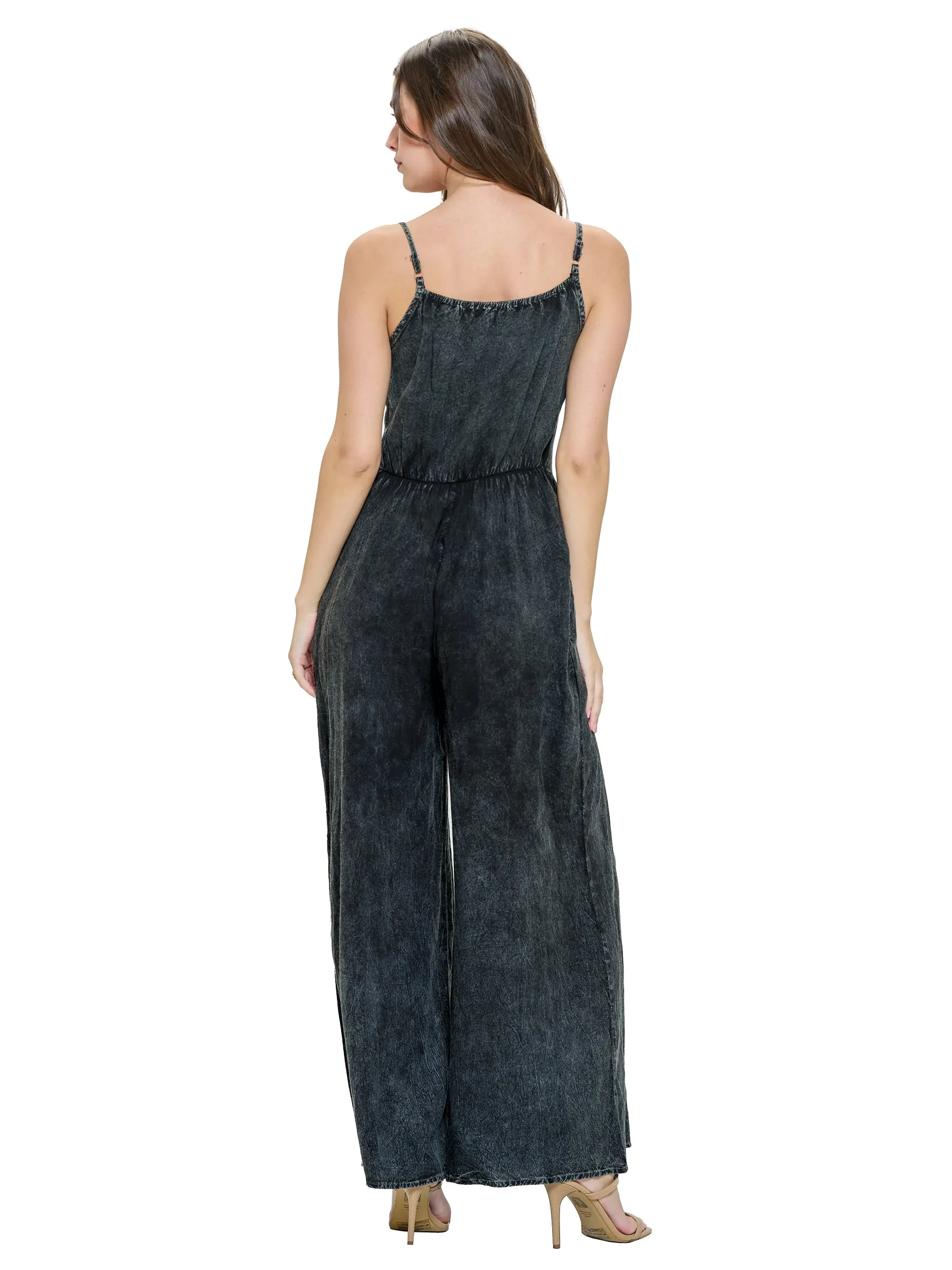 Purple Jumpsuit Distressed Vintage Wash