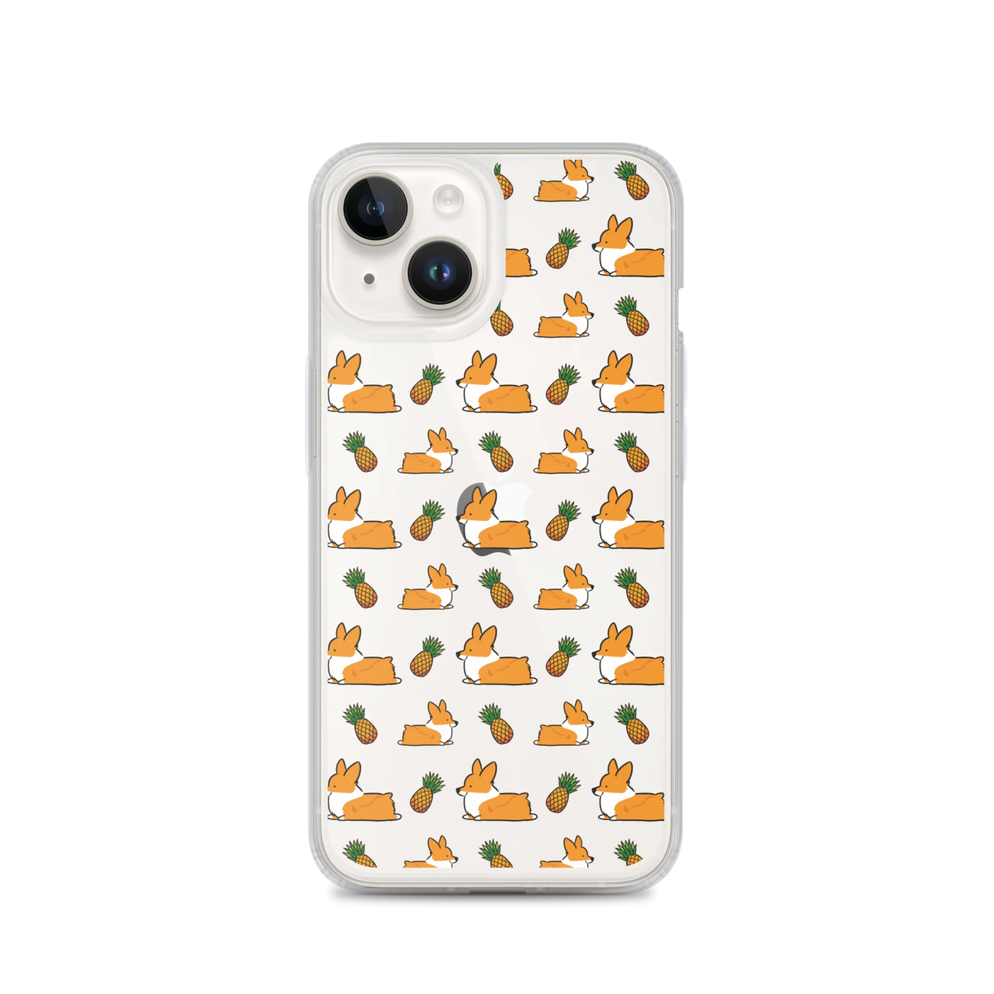 "Pineapple Corgis" Clear iPhone Case