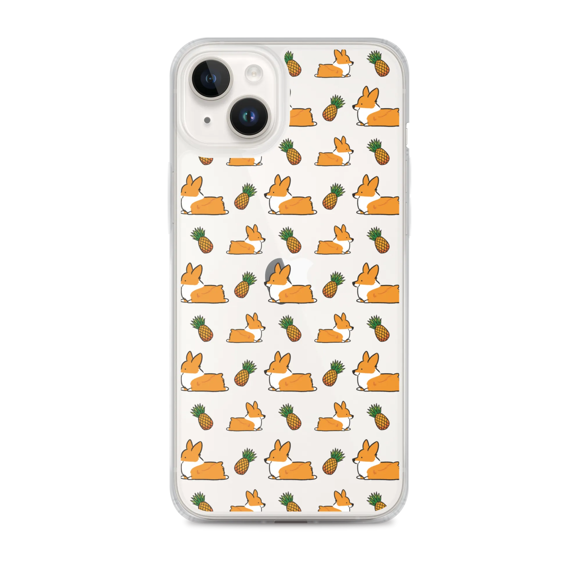 "Pineapple Corgis" Clear iPhone Case