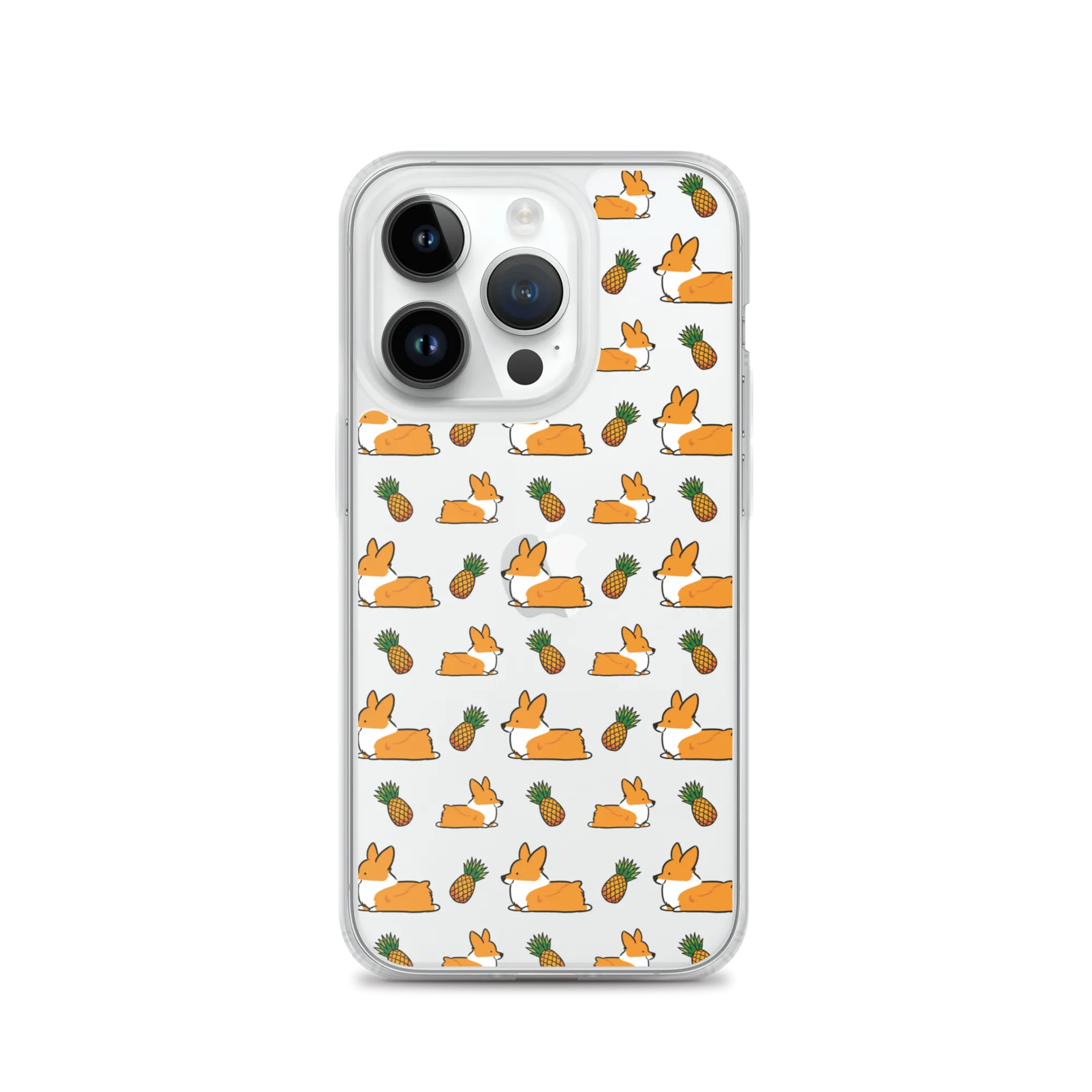 "Pineapple Corgis" Clear iPhone Case