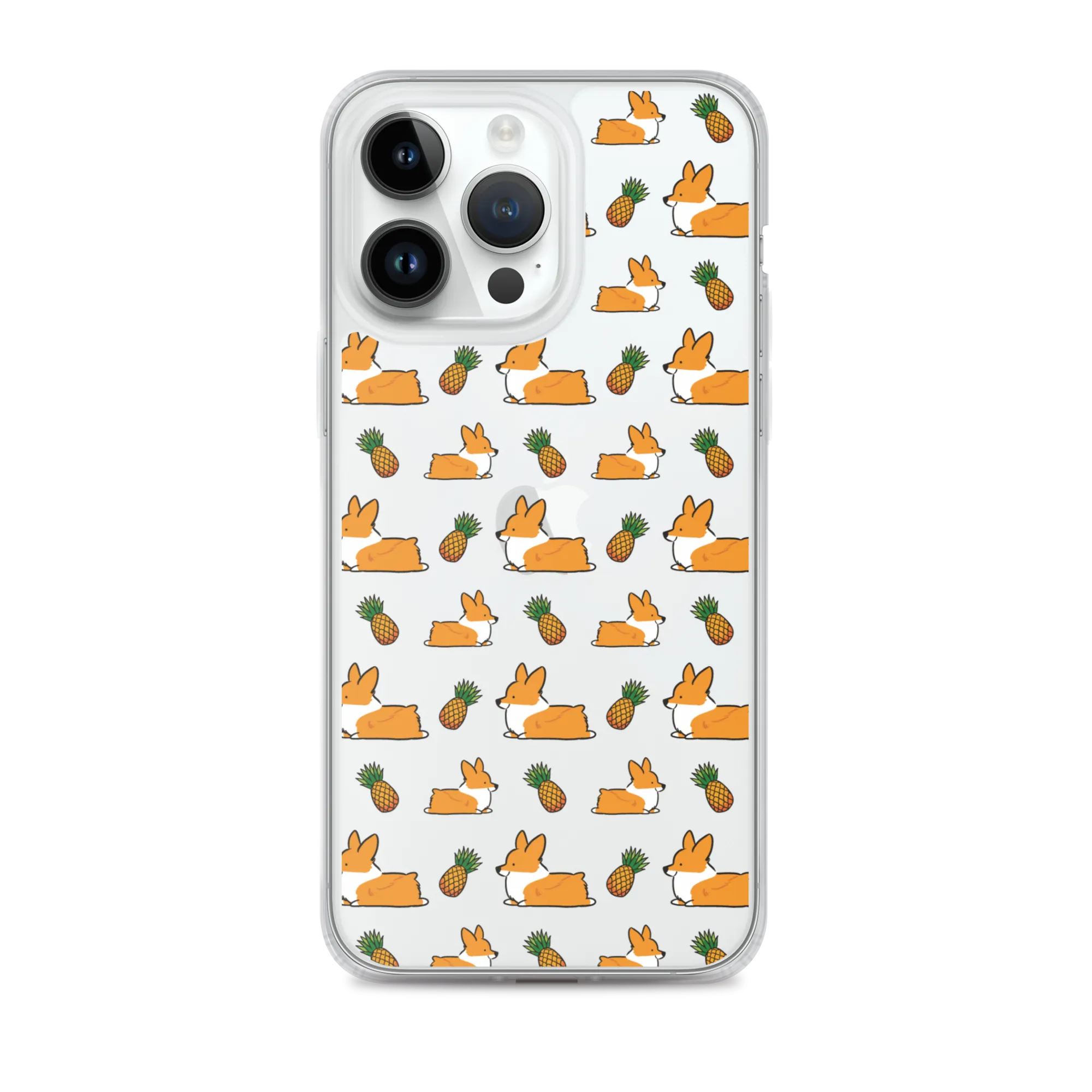 "Pineapple Corgis" Clear iPhone Case