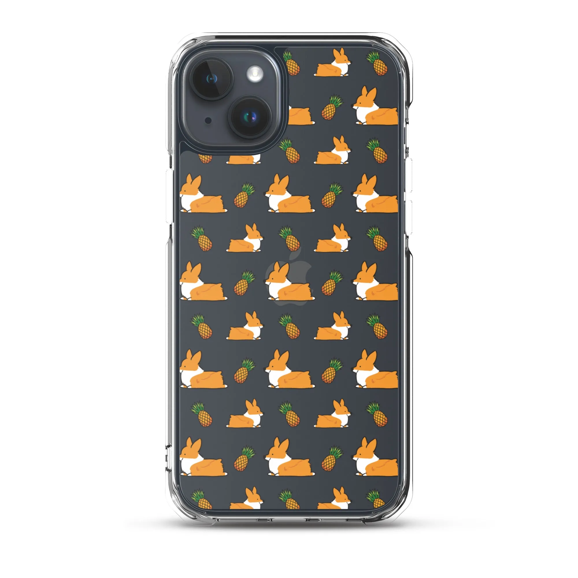 "Pineapple Corgis" Clear iPhone Case