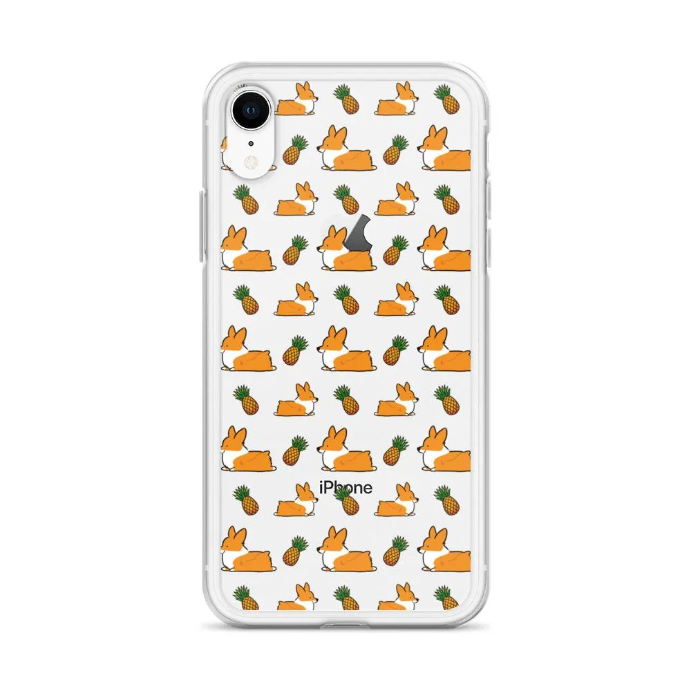 "Pineapple Corgis" Clear iPhone Case