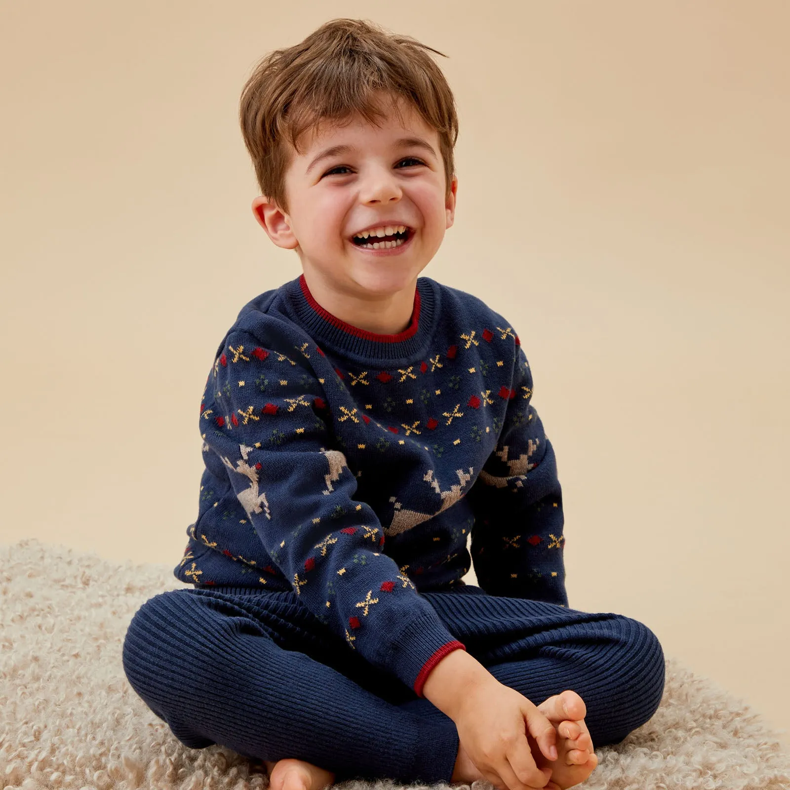 Reindeer Fair Isle Knitted Sweater