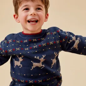 Reindeer Fair Isle Knitted Sweater