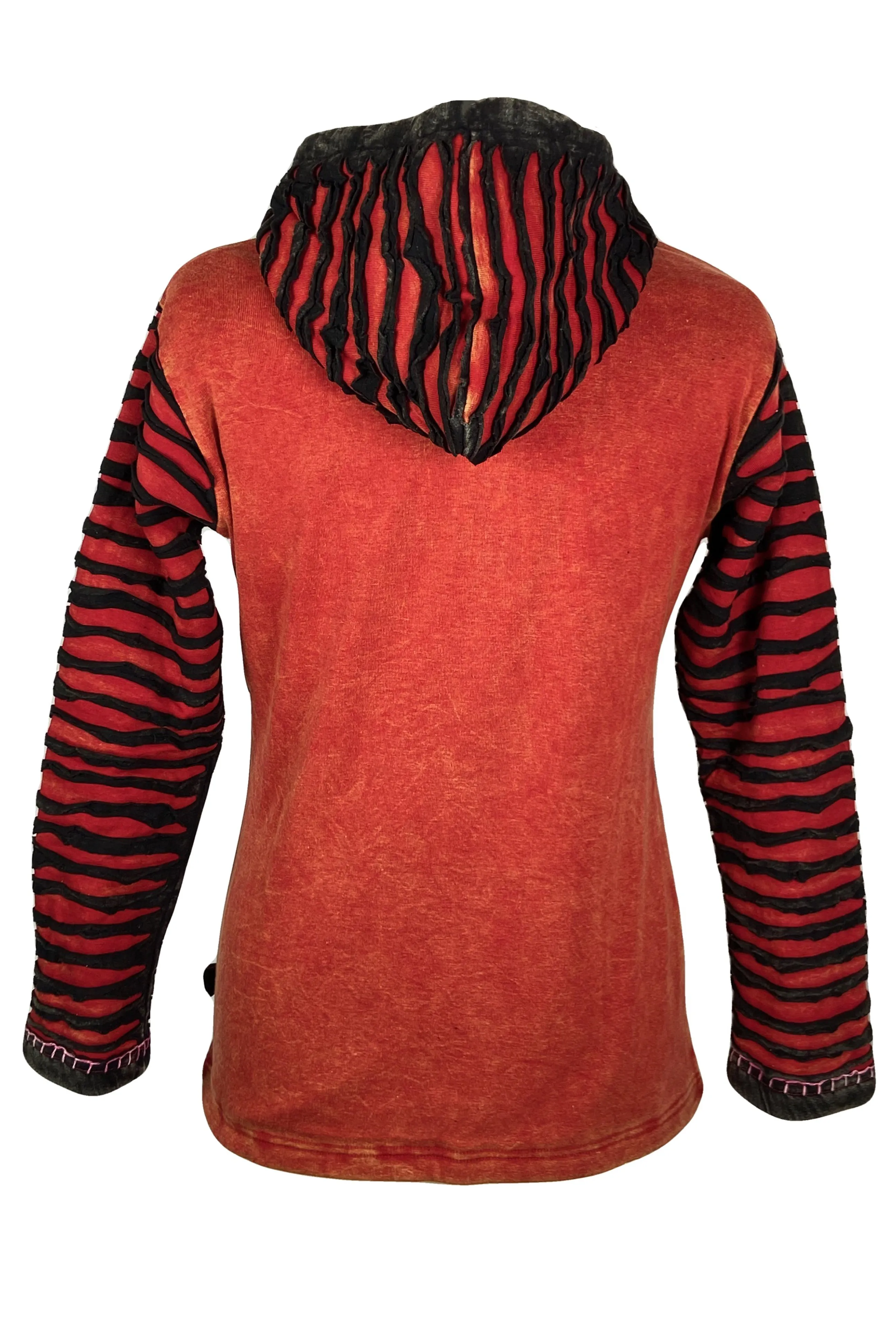 RJ 332 Rib Bohemian Reindeer Fleece Hoodie Outdoor Jacket