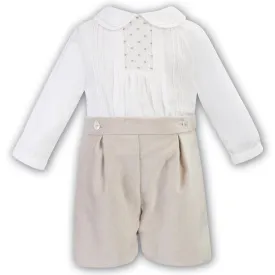 SARAH LOUISE -  Smock Short Set - Ivory