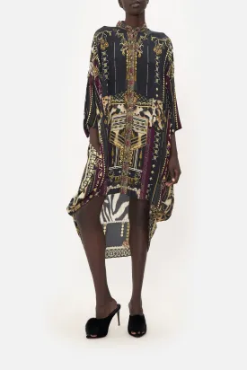 SCOOP BACK SHIRT DRESS DESERT DREAMS