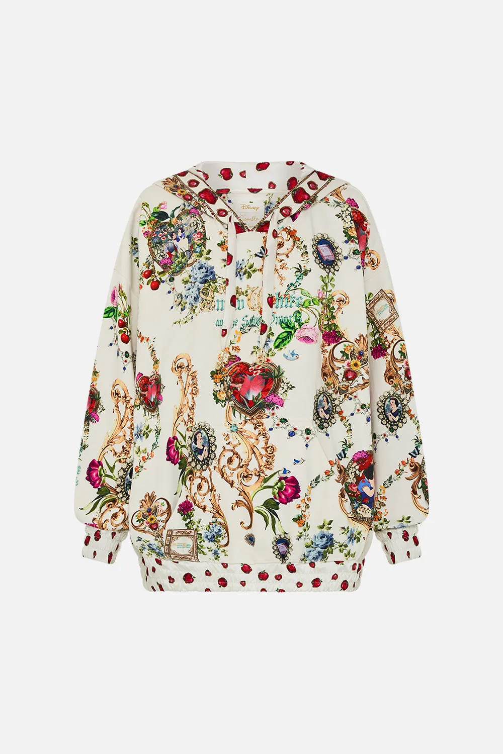 SILK HEM BAND BOYFRIEND HOODIE JUST ONE BITE SNOW WHITE