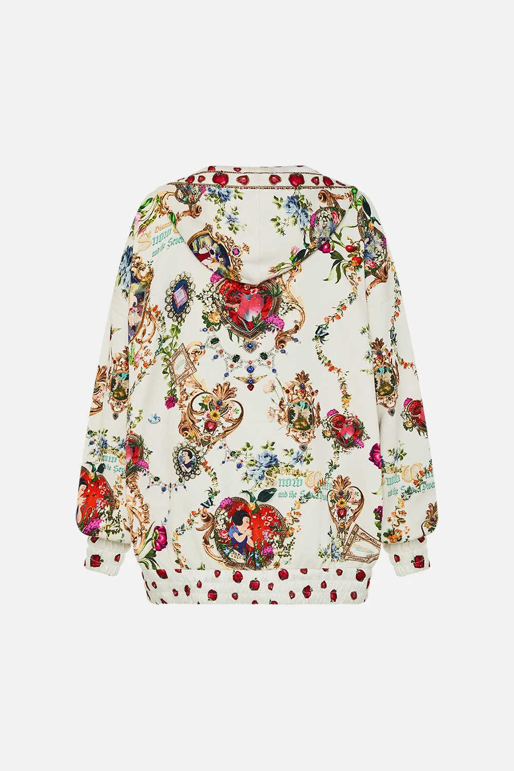SILK HEM BAND BOYFRIEND HOODIE JUST ONE BITE SNOW WHITE