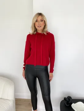 Sonya hooded jumper - Red