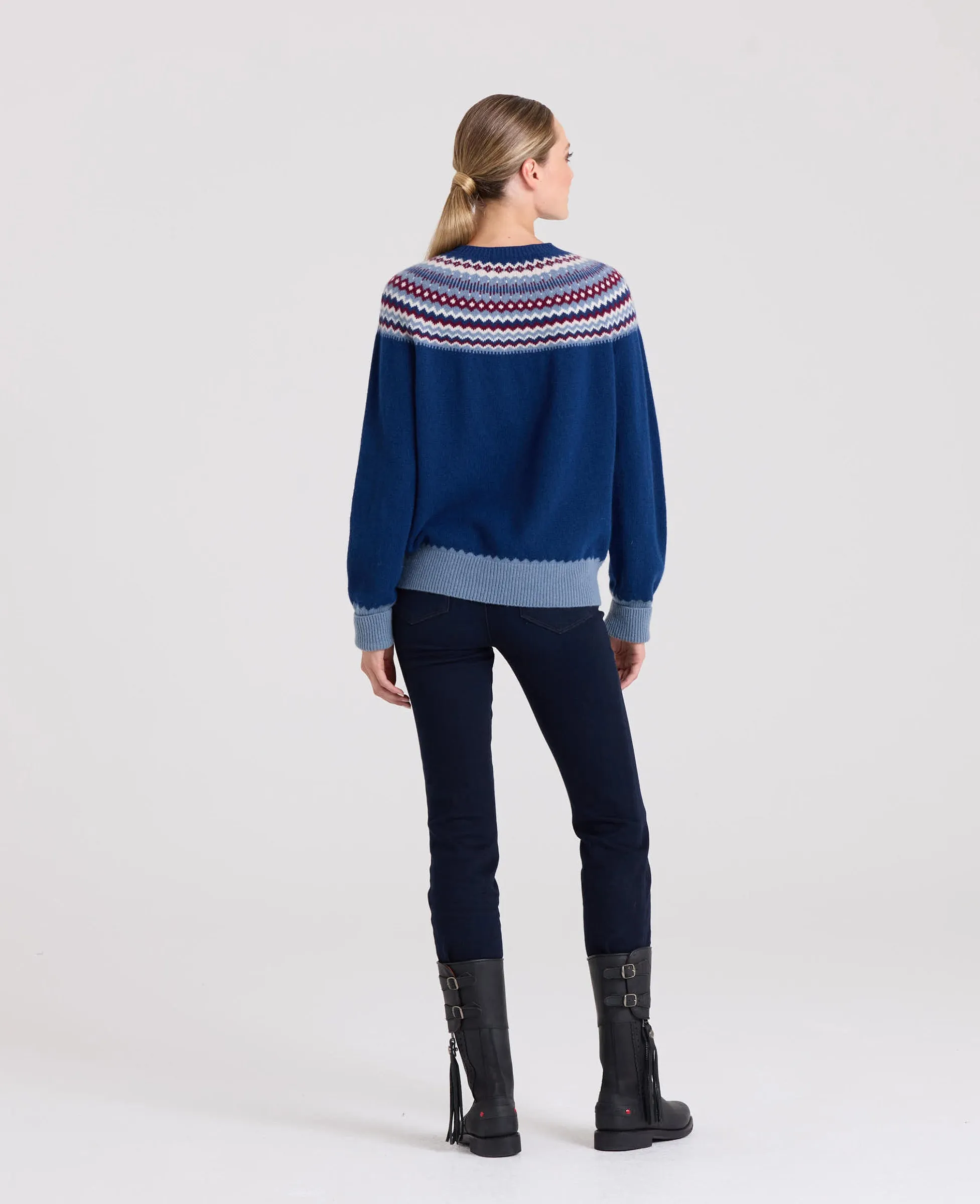 Sophie Fair Isle Yoke Crew Neck Jumper