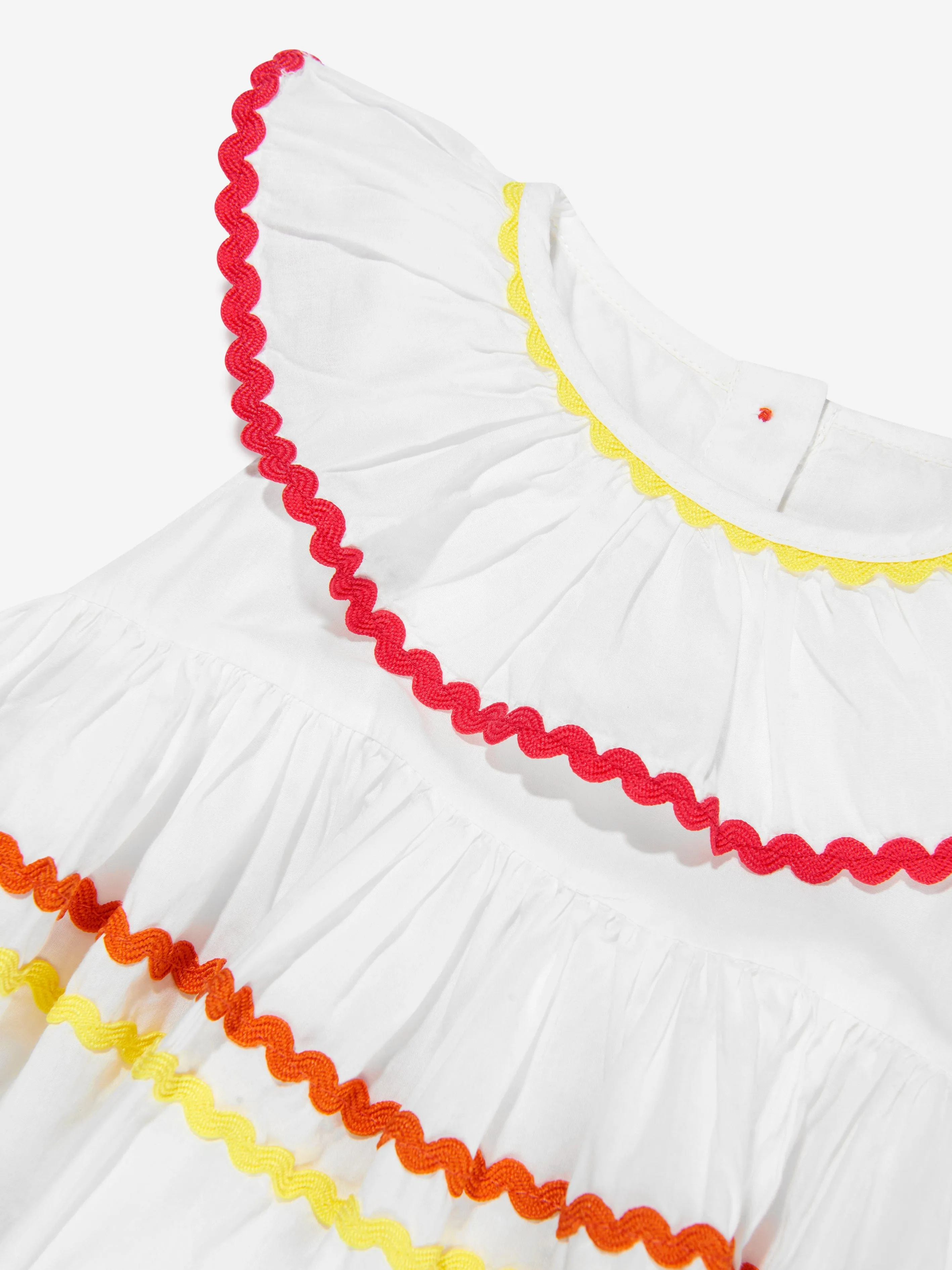 Stella McCartney Baby Girls Ric Rac Ribbon Dress in Ivory