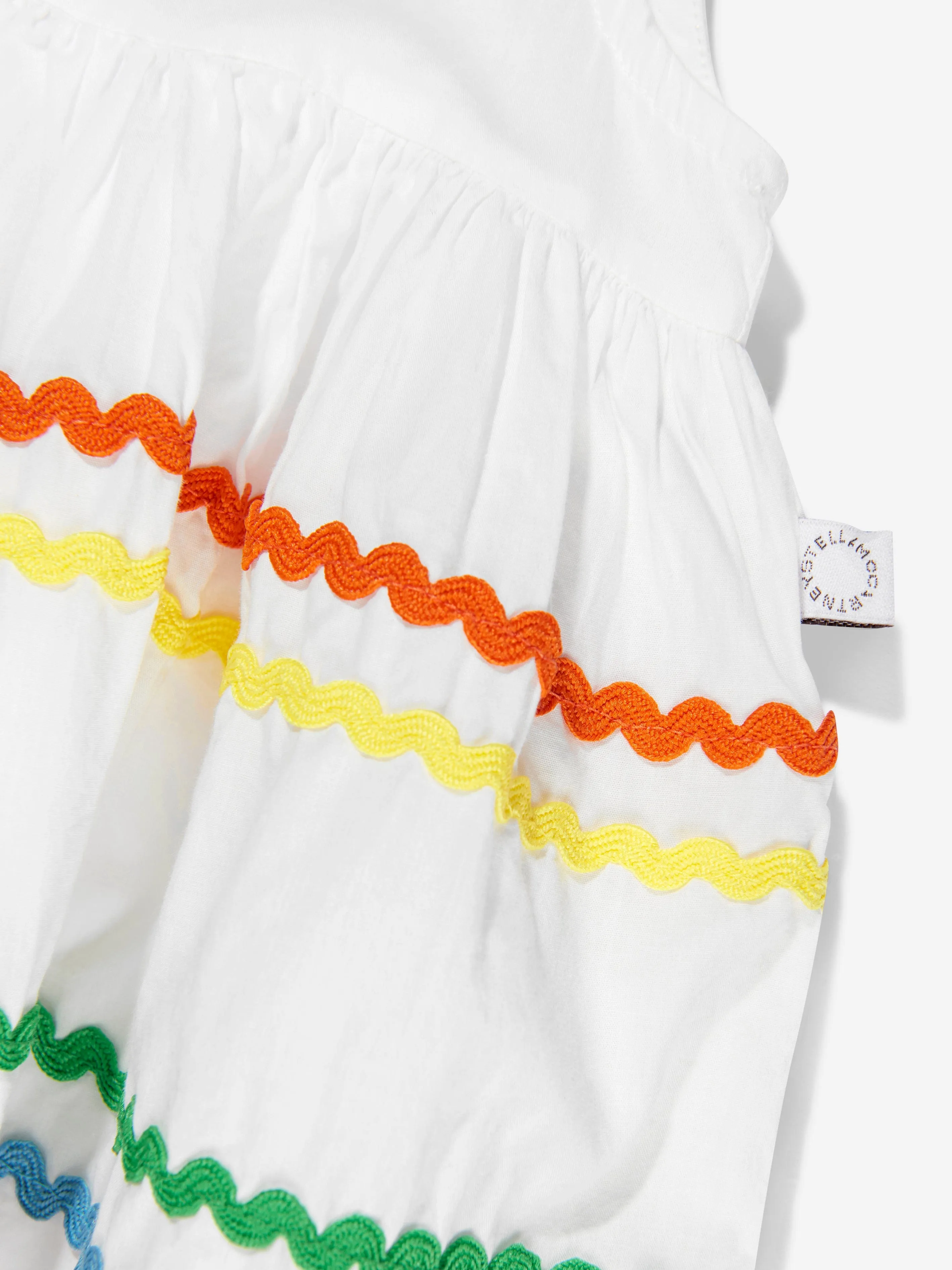 Stella McCartney Baby Girls Ric Rac Ribbon Dress in Ivory
