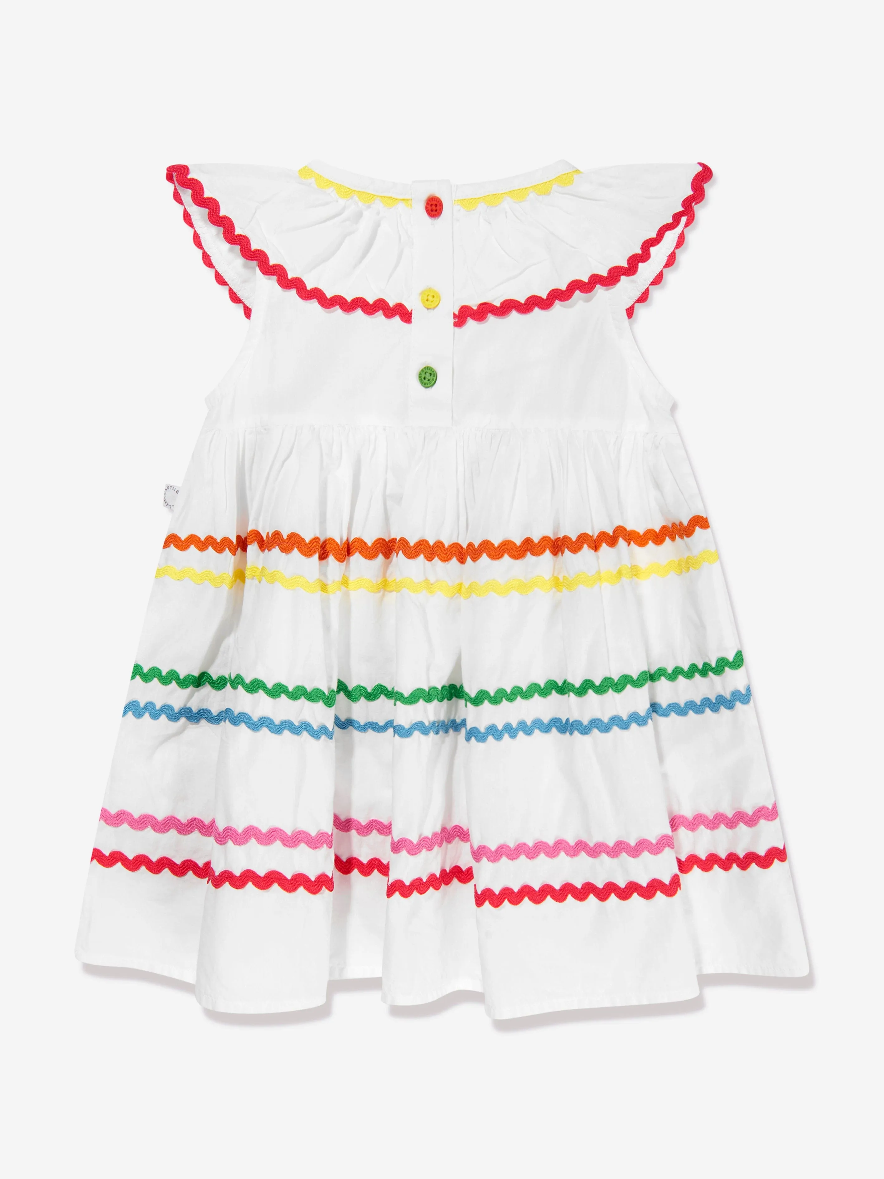 Stella McCartney Baby Girls Ric Rac Ribbon Dress in Ivory