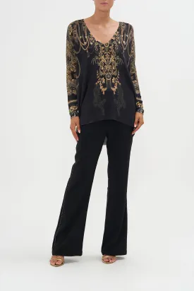 V NECK PRINTED JUMPER THE NIGHT IS NOIR