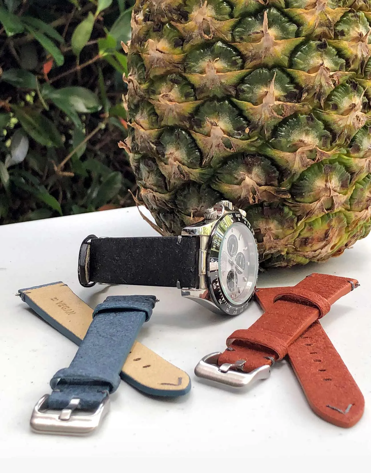 Vegan Leather Pineapple Leaf watch bands strap