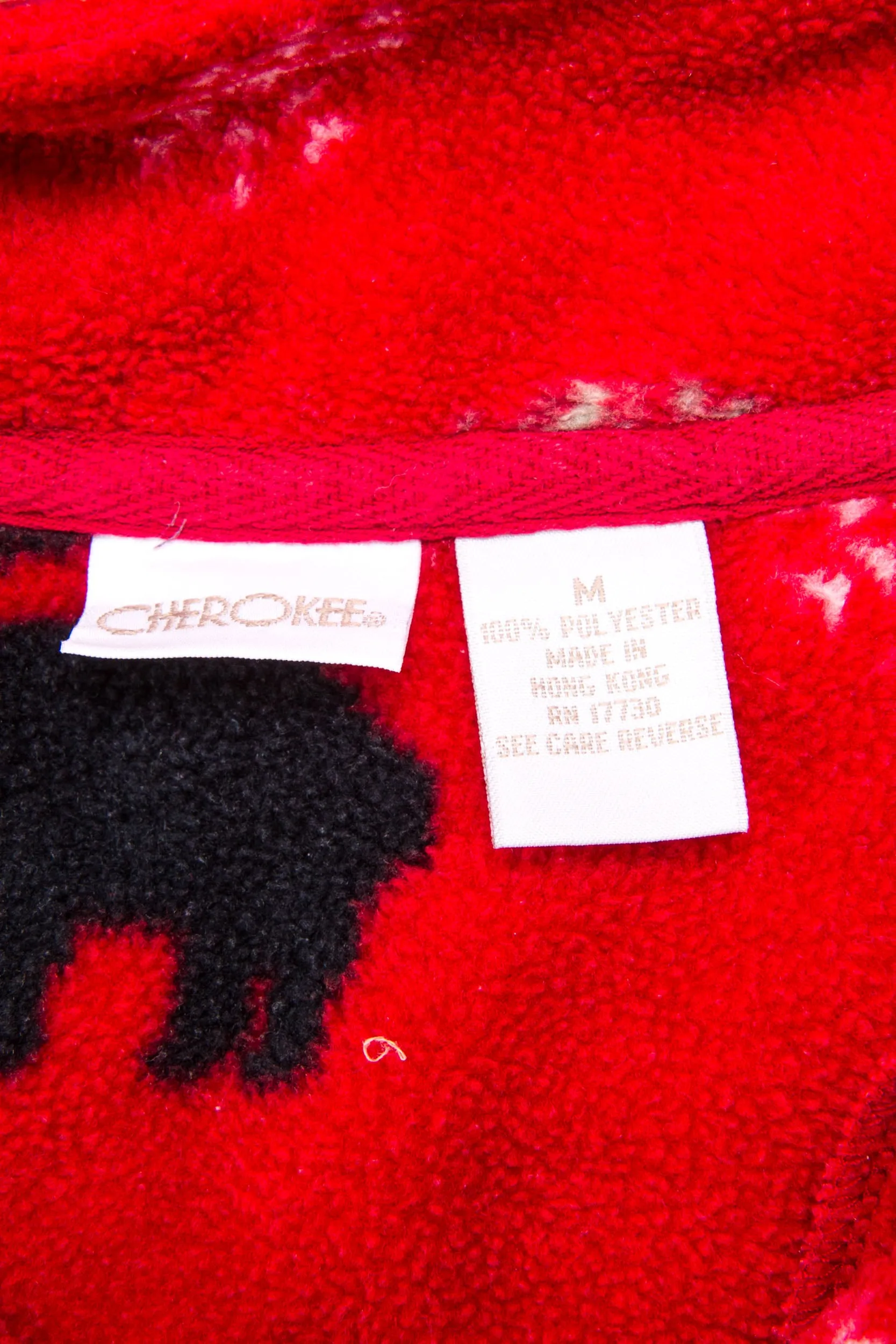 Vintage 90's Reindeer 1/4 Zip Fleece Jumper