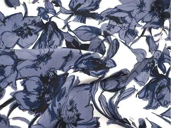 Washable pre-tailored Lined KIMONO【ONE-SIZE】（Larger floral pattern.）