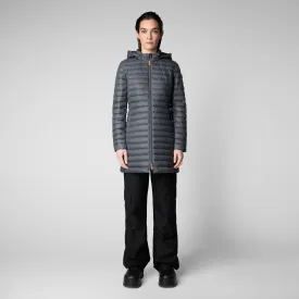 Woman's animal free puffer Bryanna in storm grey