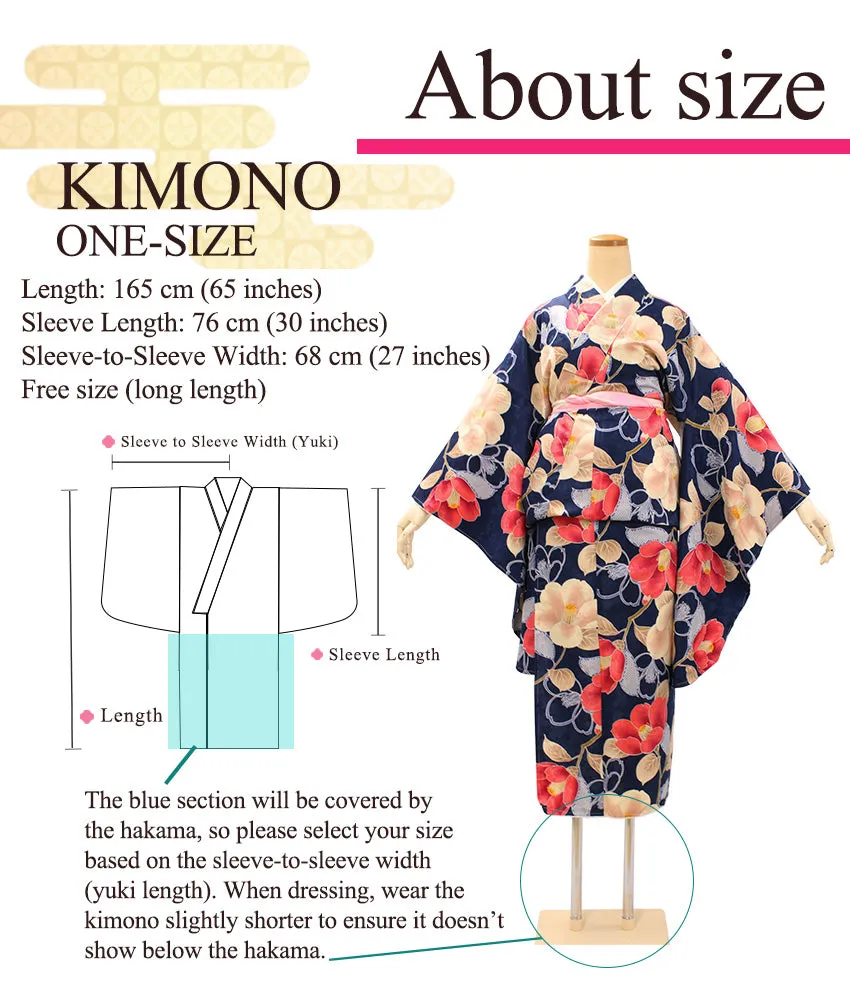 Woman's Kimono and Hakama Set