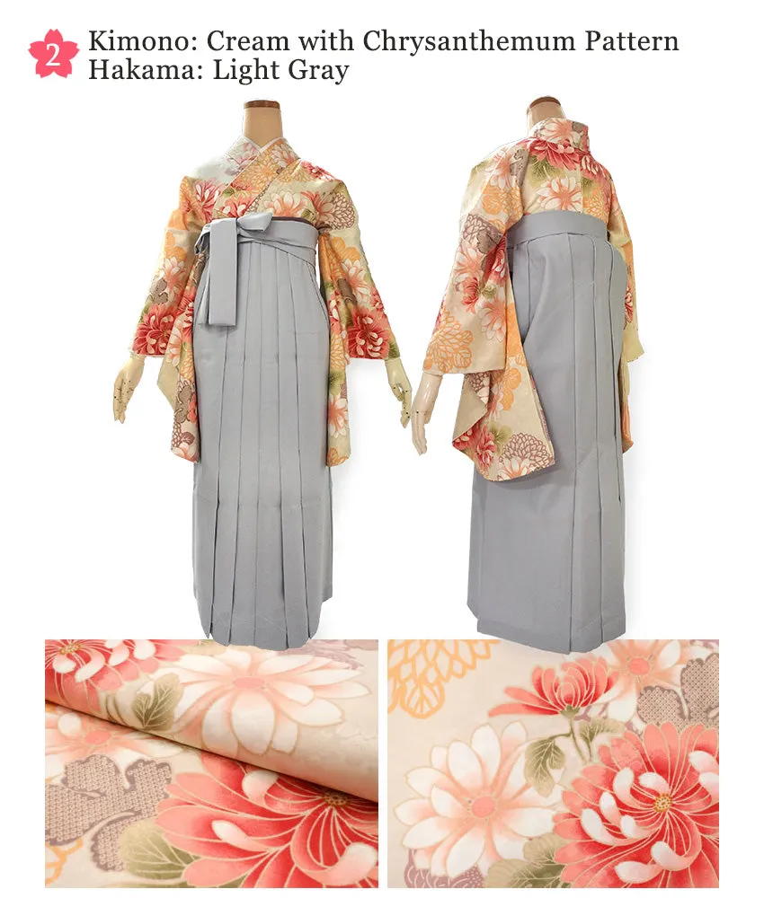 Woman's Kimono and Hakama Set