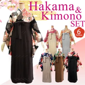 Woman's Kimono and Hakama Set