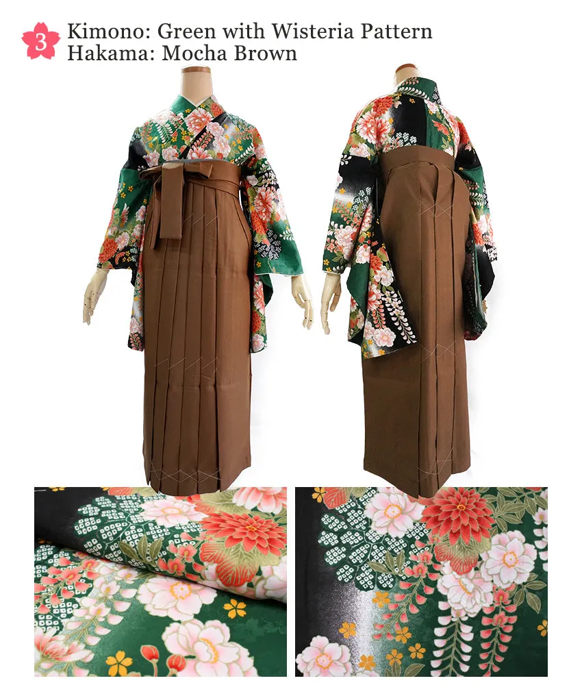 Woman's Kimono and Hakama Set